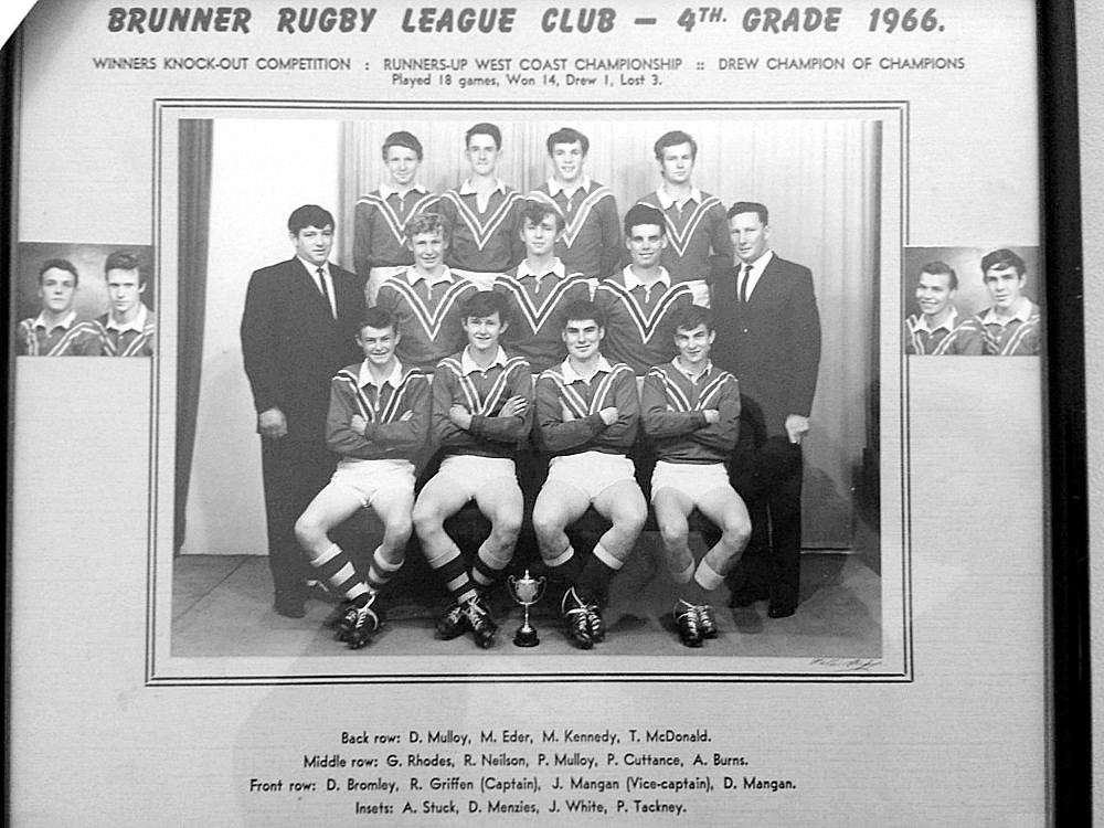 Brunner Rugby League Club,4th Grade, 1966. | West Coast New Zealand History