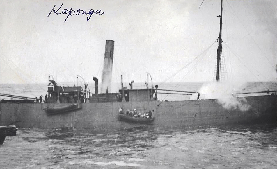 Sinking of the Kaponga. | West Coast New Zealand History