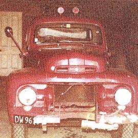  Ford V8 DW 9610 fire engine, Reefton.1955