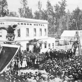 Reception of Sir George Grey 25th February,1878. Kumara.