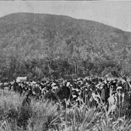 Watching the first shot fired..the opening of the Westport-Stockton Mine. 1906.