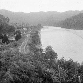Mokihinui, originally known as St Helens - looking towards the Mokihinui Bridge from Chasm Hill.