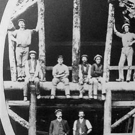 ALBUM - Otira tunnel work -  the famous Burt Munroe worked on the building of the tunnel.1900`s.