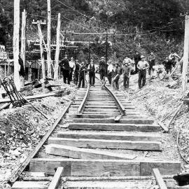 Otira Tunnel -  East West rail join up.  1923.
