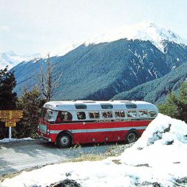 Newmans Coach at Lewis Pass summit. 1960`s.