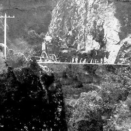 Coach on Otira Gorge.1900.