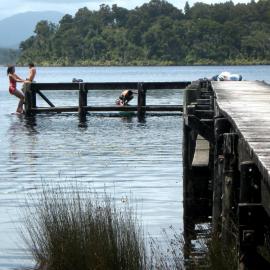Family outing to Lake Mahinapua.2009.