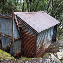 Hendes shelter and graffiti Franz Josef Glacier.
