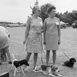 Pam Stephens from Reefton, on the right, at a carnival at Barrytown, 1971.