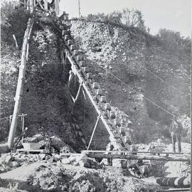 Bucket elevator,Wheel of Fortune claim.Stafford.ca.1906.