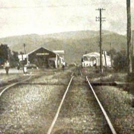 Inangahua Junction Railway Station after earthquake, 1968.