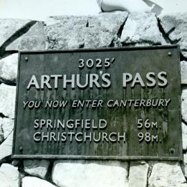 Arthurs Pass Summit.1963.