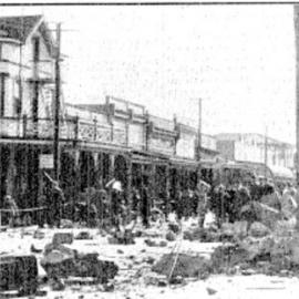 Palmerston St, Westport, after the 1929 Murchison earthquake.