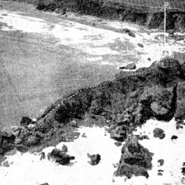 Ambitious scheme for fluming coal to ships at Woodpecker Bay, 1936.