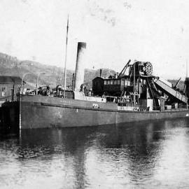 Mawhera bucket dredge,Greymouth.