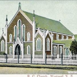 Postcard of Roman Catholic Church, Westport 1910.