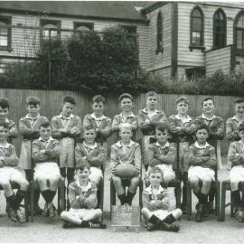 Marist Brothers Greymouth League team, under 5 stone 7 pounds.1950.