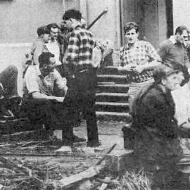 Waiting for the shifts to change. Strongman Mine.1965.