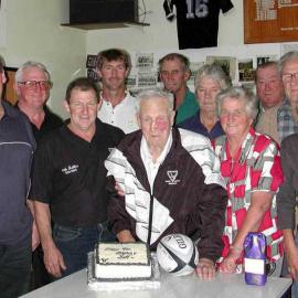  A presentation to Bill Glynn , Kiwis forward  - Runanga Rugby League Club.,1935-1938.