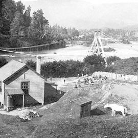 Inangahua Junction School and Dolly the horse.