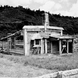 A hut at Goldsborough,built from the remains, and on the site of the Helvetia Hotel.1954.