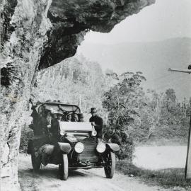 A very early Newmans Service car in the Buller Gorge.