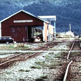 Inangahua Junction Railway Station just after the earthquake, 1968.
