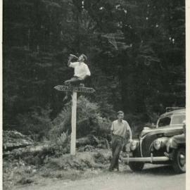 Having a beer at top of Haast Pass