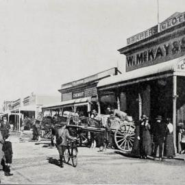 Aftermath of flood. Revell Street. Hokitika.1914.     - ALBUM -