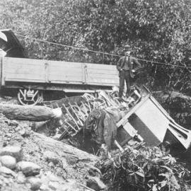 Stillwater fatal train crash caused by landslip.1904.