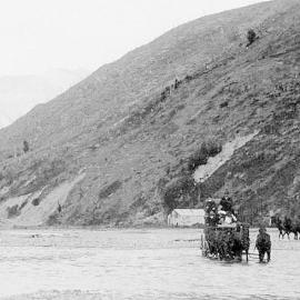 Coaches for Greymouth, crossing at the Bealey.