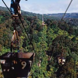 Fixing aerial ropeway at Stockton in the 1990s