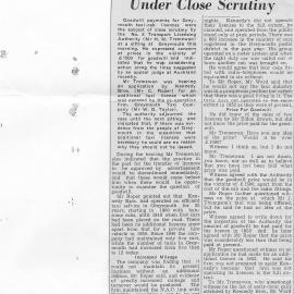 Greymouth Taxi Licences Goodwill Payments.1955.