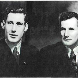  Rex Thomson..ex Strongman and Blackball miner, with Bill McLennan ..both Rugby League players .