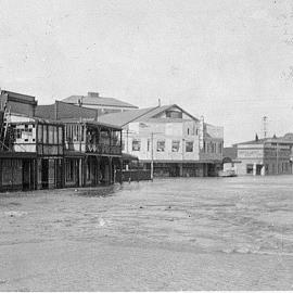 The Grey River overflows into Boundary Street, Greymouth.1936.