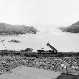 Billy McLaughlan putting road around Constant Bay, Charleston 1965