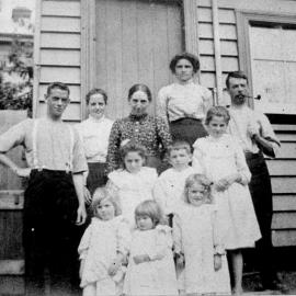 John Tonkin and his family,Auld street, Blacks Point. late 1880s-1890s.