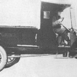 Tom Coulton in the first County truck.