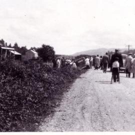 Royal visit car crash. ca.1920`s.