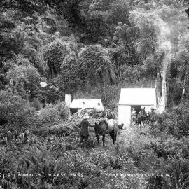 Burkes Huts, Haast Pass.1914.