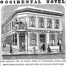 Occidental Hotel, Wharf St, Hokitika 1887.