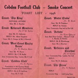 Cobden Rugby Ephemera from 1946 and 1948.  -2 PHOTOS-