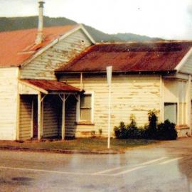 Billy Hunts grocers shop in Buller Rd, Reefton, ca 1970s.