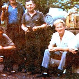 Last day of work for the year at Burkes Creek Mine, 1968.