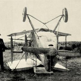 Earthquake relief plane damaged in gale at Westport, July 1929 .