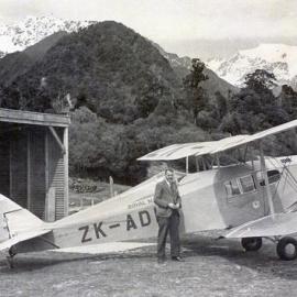 Fox moth at Franz Josef Glacier hangar