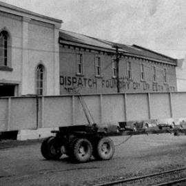 Girders for Crooked River Bridge outside Dispatch Foundry,Greymouth.