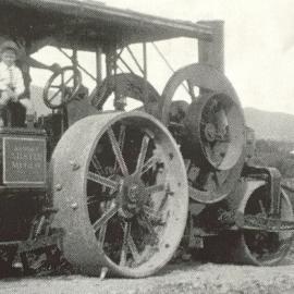 Grey County traction engine and grader