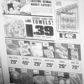 Advertisements from Woolworths, McKenzies and Calder Mackay.1970s.  -ALBUM-