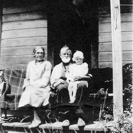 Ada Landon Harney , Charles Daniel Harney and Phyllis Harney - farm at Harney Road, Westport.